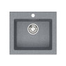 Мойка из искусств камня GLANZ Гала J35 G35 темно-серая матовая 470х440х160мм б/сифона