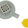 Трап d=50/40х90 (100х100) съемн/гидрозатвор нерж/решетка фланец Viega 557119/4935.1