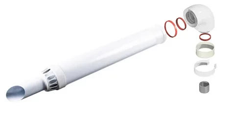 Комплект коаксиальный d-60/100 универсальный (сталь-аллюминий) L-0,75м арт KIT00E