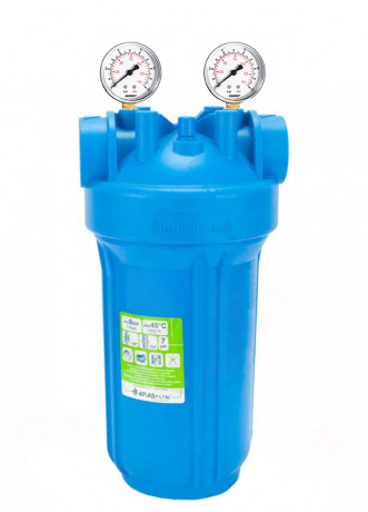 Колба BIG BLUE d=1" 10" синяя АТЛАС DP Big M10 Mono IN AB с маном,ключом, крепл RA1700732