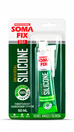 Герметик SOMA FIX S52 50мл *тюбик* силиконовый черный