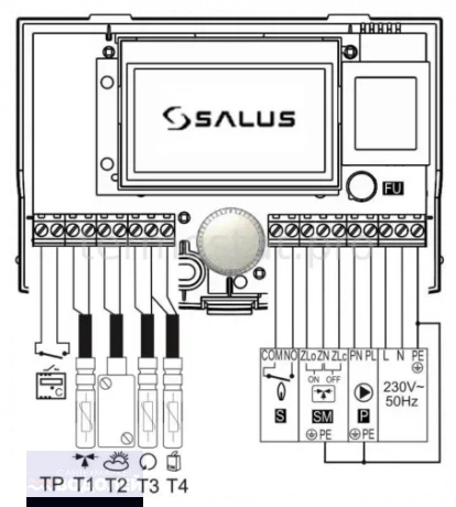 Контроллер 3хходового клапана с погодозависимым управлением SALUS W100