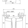 Смеситель для ванны RAVAK Rosa 150мм RS 022.00 150