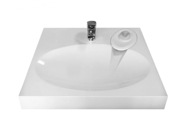 Умывальник MAXTONE GS1 (BR1) 59,5х59,5х10 на стир/маш лит мрамор 2 кроншт c сиф