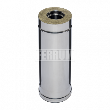 Труба из нерж/стали с термоиз в нерж/кожухе d=120/200 L-0,5м (толщ.0,5мм) AISI 430