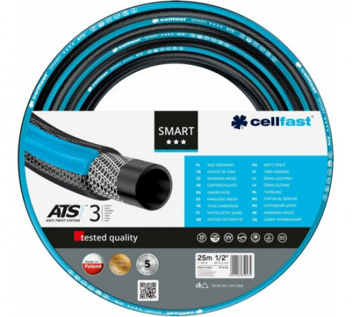 Шланг поливочный d=1/2" Cellfast Smart ATS3 арт 13-100 бухта 25м