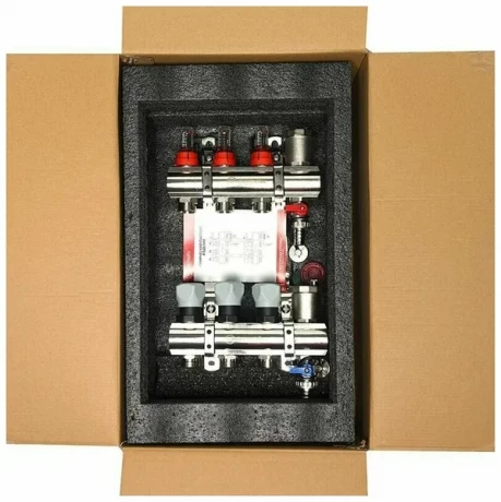 Коллектор THERMOFIX 1"-3/4" в сборе с расходомерами на 3 вых б/евроконусов