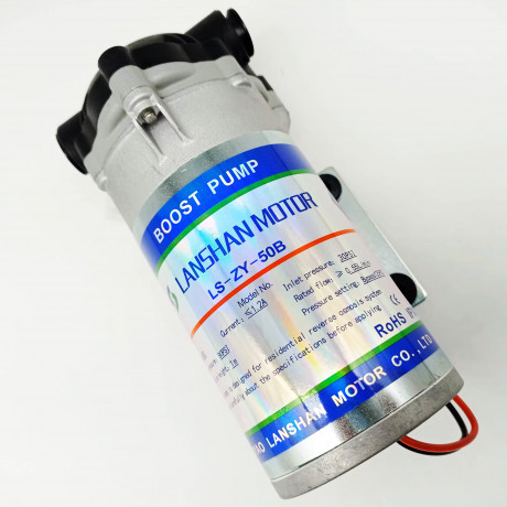 Насос д/систем RO LANSHAN Motor РВ 3/8" 0.55л/мин при Н-6,0бар 24VDC 1,2А арт LS-ZY-50B
