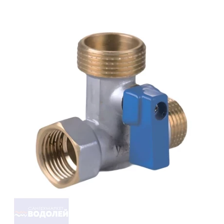 Кран проходной d=1/2"Нx3/4"Нх1/2"В д/стир машины ViEiR VER343