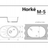 Мойка из искусств камня HORKE M5 звездное небо 735х455мм круглая с крылом с сифоном