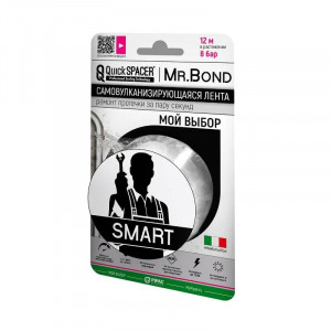 Лента самосклеиваюшаяся QuickSPACER® Mr.Bond SMART 3м х 25мм х 0,5мм силиконовая желтая