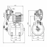 Насосная станция с баком-аккумулятором Wilo Jet HWJ-204-EM-R (бак 20л)