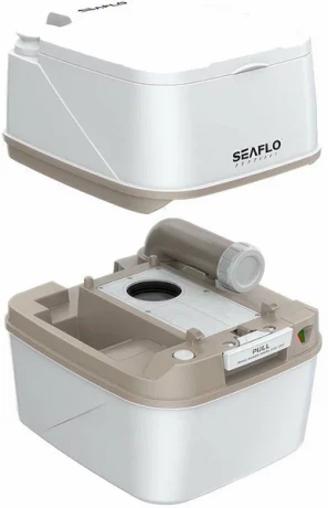Биотуалет SEAFLO SFPT-18-03 (10л-сток,18л бак д/чистой воды) с индикатором