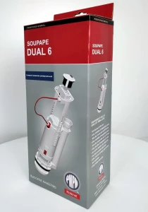 Арматура сливная ROBINET SOUPAPE DUAL 6 б/подвода воды 1 кнопка пневмо B261