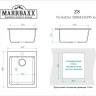 Мойка из искусств камня GLANZ Линди L8 G35 темно-серый матовая 425х500х195мм квадр б/сифона