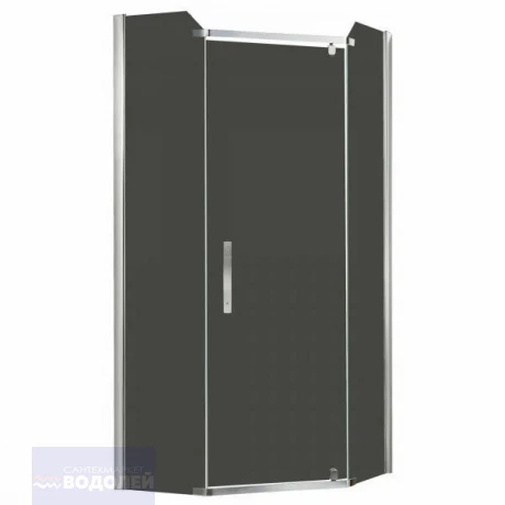 Кабина душ. AZARIO AZ-NNC3231-2+P39R/L 90х90х200 пятиуг серый/проф стекло/серое 8мм с поддоном