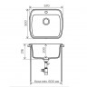 Мойка из искусств камня POLYGRAN F11 307 терракотовая 570х500мм с сифоном