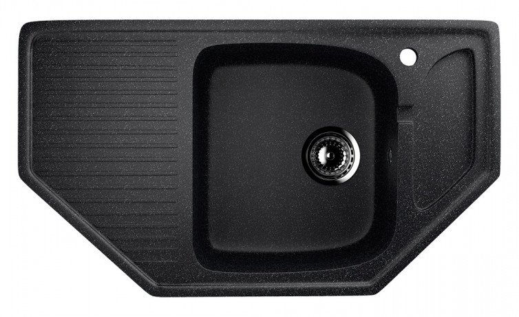 Мойка из искусств камня GrandAlliance G62 черная 780х495мм б/сифона