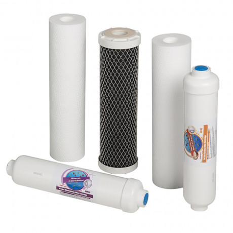 Комплект сменных картриджей для осмоса (FCPS20, FCCBL, FCPS5, AIMRO, AIC-RO) Aquafilter арт RO6-CRT