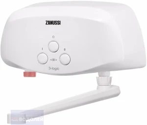 Водонагреватель проточный ZANUSSI 3-logic 5,5 кВт кран (ступ-2,2/3,3/5,5кВт)