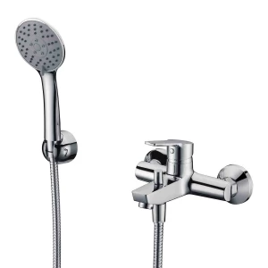 Смеситель д/ванны Wasserkraft Rhin с кор изливом с душ/комплектом хром арт 4401
