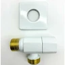 Кран угловой d=1/2"x1/2" приборный с отражателем белый ViEiR VER36-F