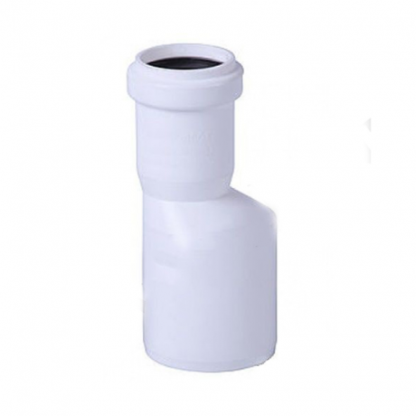 Переходник канализационный d=50x40/180* эксцентрик длинный белый Ostendorf