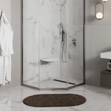 Сиденье д/кабины душевой Wasserkraft откидное микролифт SS403