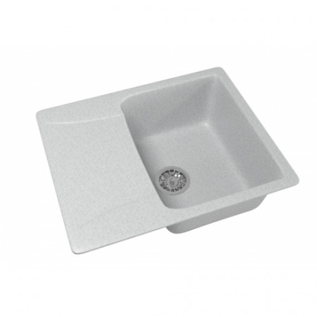 Мойка *гранит* MIXLINE 480х590х190мм с крылом темно серая с сифоном (309) ML GM26