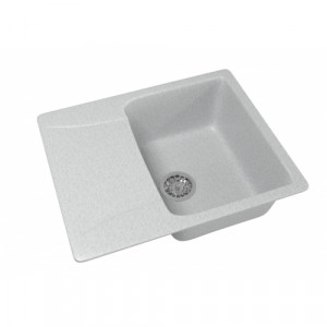 Мойка *гранит* MIXLINE 480х590х190мм с крылом темно серая с сифоном (309) ML GM26
