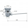 Клапан донный ClickClack 1и1/4" с тягой Remer 95L80