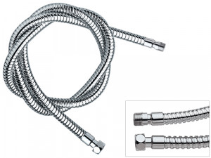 Шланг для лейки выдвижной 150см d3/8"Вх(15х1) хром латунь Remer 333 MO150