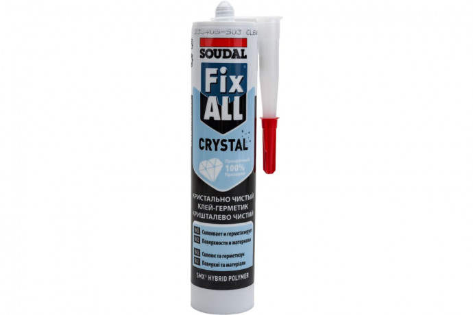Клей-герметик SOUDAL FIX ALL CRISTAL 290мл прозрачный арт 119130 уп 12
