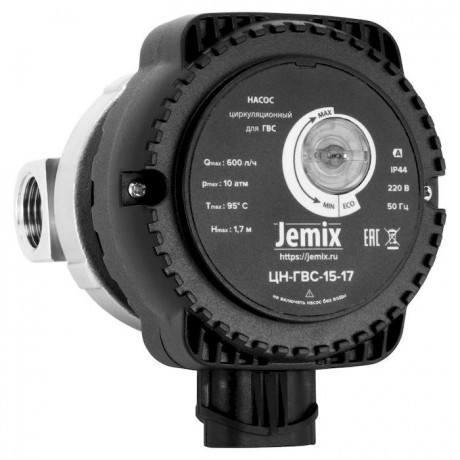 Насос цирк. ГВС JEMIX ЦН-ГВС-15-17 6Вт Нmах-1,7м Qmax-600л/час