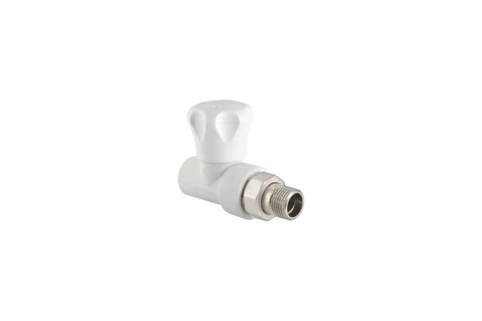 Вентиль для отопления прямой регулировочный d=20х1/2" с РС VALTEC PPR белый VTp.717V.0.02004