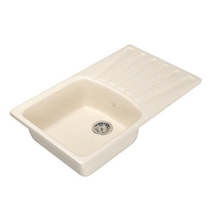 Мойка *гранит* MIXLINE 495х850х190мм с крылом бежевая с сифоном (328) ML GM20