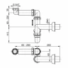 Сифон д/ум. d=40, эконом. пространство, с НГ 5/4" AlcaPlast A434