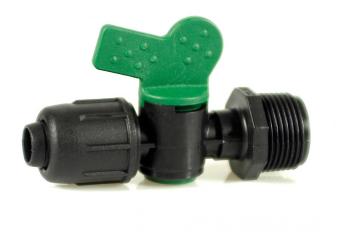 ИРР. Кран ирригационный d=16x3/4"Н под компрессию DROPBYDROP MVL1603M-BR