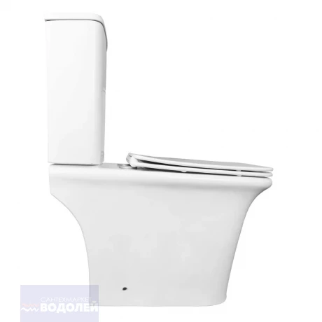 Унитаз-комп. AZARIO AZ-3121-G безободк 3/6л, универ/сток, н/п, мех Geberit, с сид дюр Slim микролифт