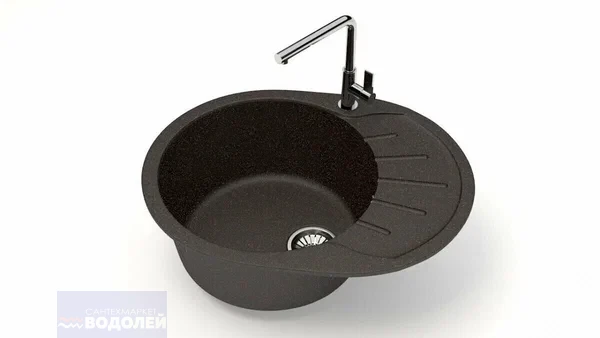 Мойка из искусств камня GLANZ Тейлор J10 G38 царский янтарь матовая 575х440х215мм б/сифона