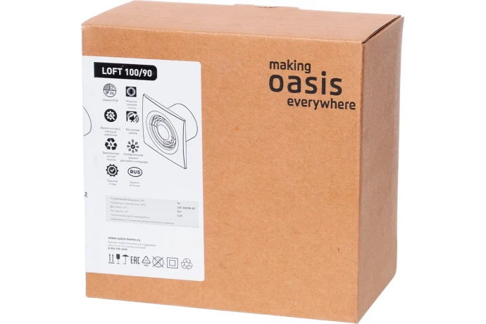 Вентилятор OASIS Loft 100/90 14 ватт/90м³/час