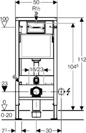 Модуль монт. д/унит. подвес. GEBERIT DUOFIX BASIC б/кнопки арт 458.103.00.1