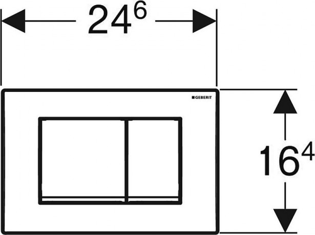 Кнопка д/модуля GEBERIT Delta 3/6л пластик белая 24,6х2,3х16,4см