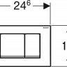 Кнопка д/модуля GEBERIT Delta 3/6л пластик белая 24,6х2,3х16,4см