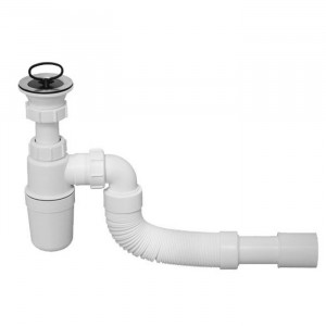 Сифон д/ум. d=1и1/4"x40/50 McAlpine P/S-образн бут с пробкой, гофрой MRSK9