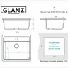 Мойка из искусств камня GLANZ Джекки J9 G34 песочная матовая 570х505х200мм квадр б/сиф