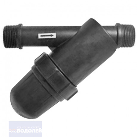 Фильтр дисковый d=1и1/2"Н 120мк слив 3/4" выходы под манометры Green Helper арт 1750D120