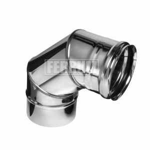 Колено из нерж/стали d=160/90° 3х секц (толщ. 0,5мм) AISI 430