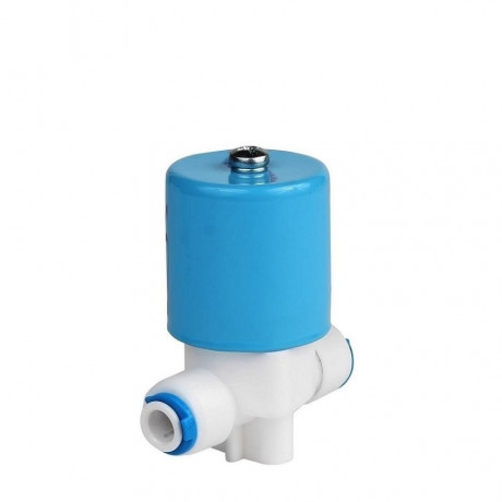 Клапан электромагнитный для RO ГЕЙЗЕР 1/4" трубка х 1/4" трубка 24VDC
