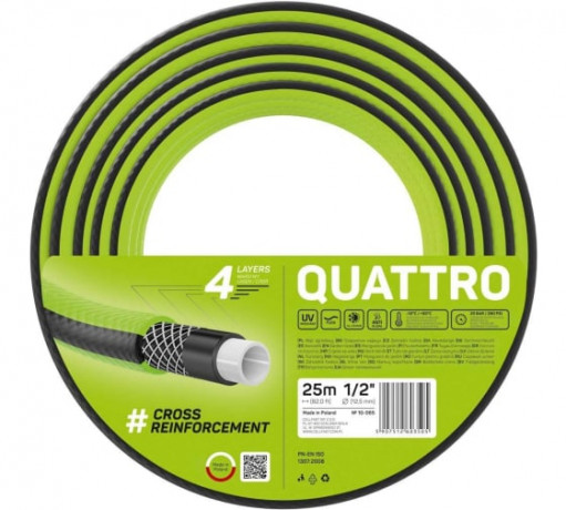 Шланг поливочный d=1/2 Cellfast Quatro арт 10-065 бухта 25м